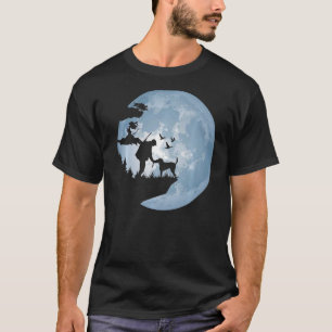 Hunter And Dog Moon Silhouette Men Hunting T-Shirt