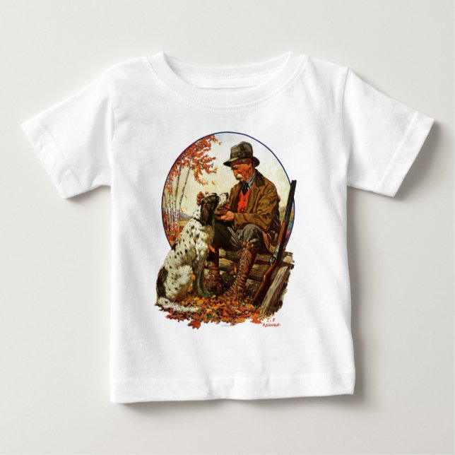 Hunter and Spaniel Baby T-Shirt (Front)