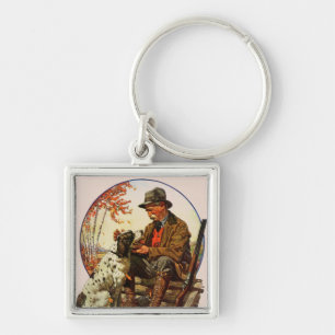 Hunter and Spaniel Key Ring