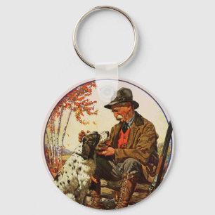 Hunter and Spaniel Key Ring