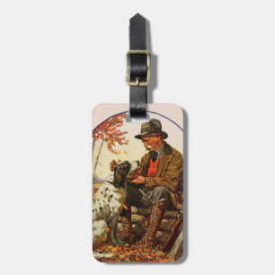 Hunter and Spaniel Luggage Tag