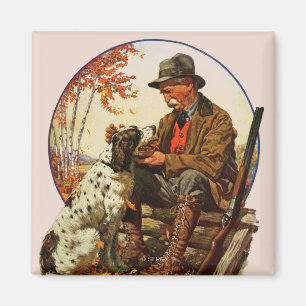 Hunter and Spaniel Magnet