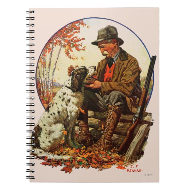 Hunter and Spaniel Spiral Notebook (Front)