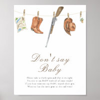 Hunter baby shower - Don't say baby
