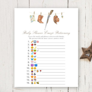Hunter baby shower Emoji picture game