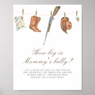 Hunter baby shower How big is mummy's belly  Poster