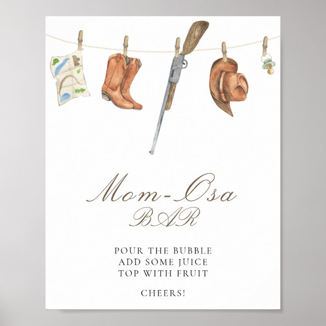 Hunter baby shower - Mimosa bar Poster (Front)