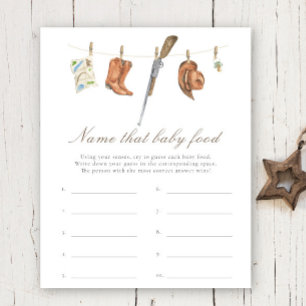 Hunter baby shower - Name that baby food