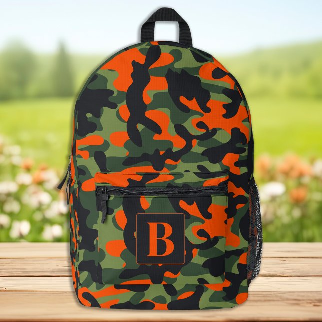 Hunter Camo Personalised Monogram Camouflage Printed Backpack (Creator Uploaded)