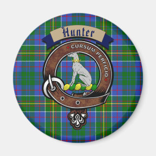 Hunter Clan Badge & Tartan Magnet
