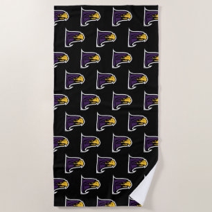 Hunter College Hawk Profile Mascot Beach Towel