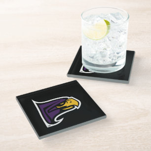 Hunter College Hawk Profile Mascot Glass Coaster