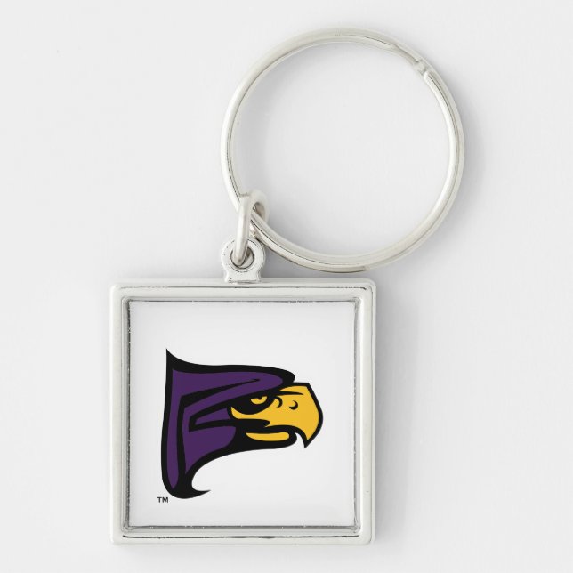 Hunter College Hawk Profile Mascot Key Ring (Front)