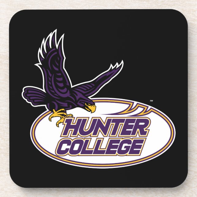 Hunter College Hawks Mascot Coaster (Front)
