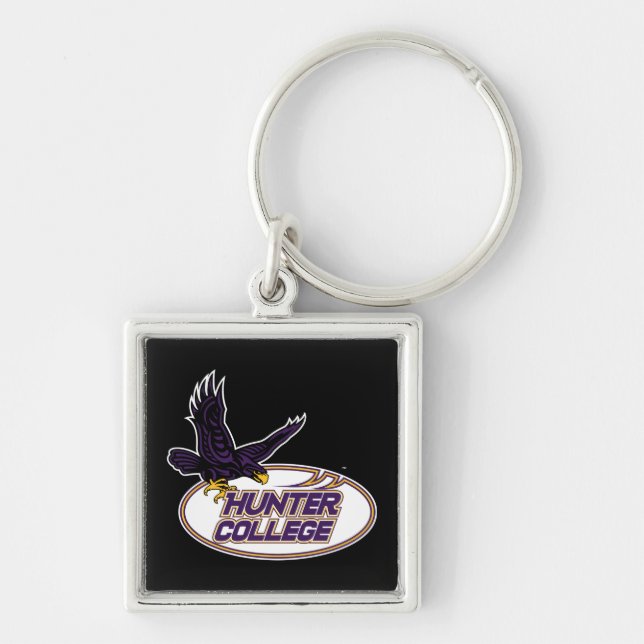 Hunter College Hawks Mascot Key Ring (Front)
