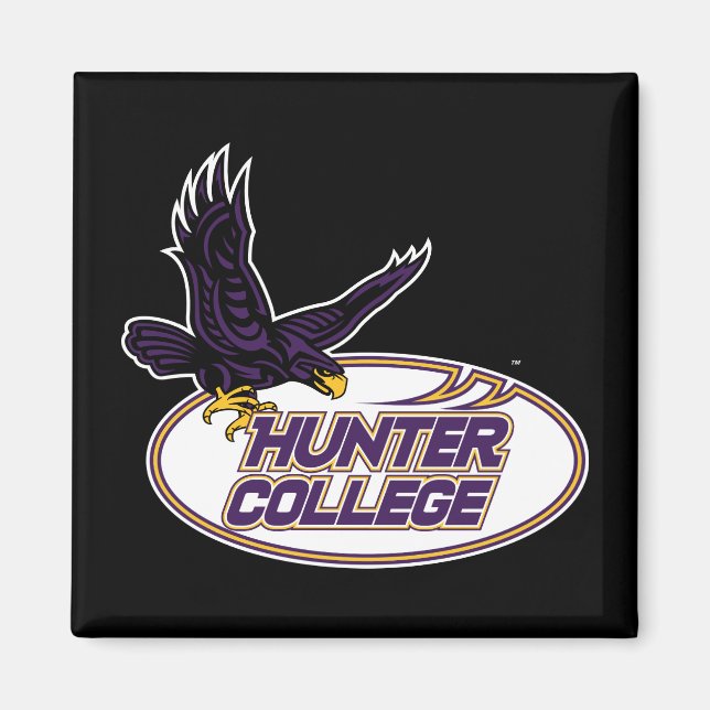 Hunter College Hawks Mascot Magnet (Front)