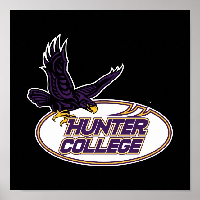 Hunter College Hawks Mascot Poster (Front)