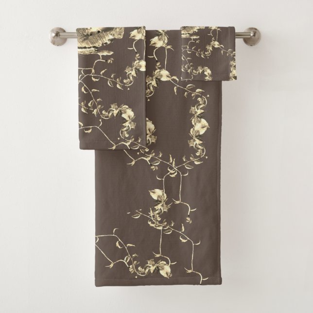 Hunter Country Wood Knot Buck Deer Bath Towel Set (Insitu)