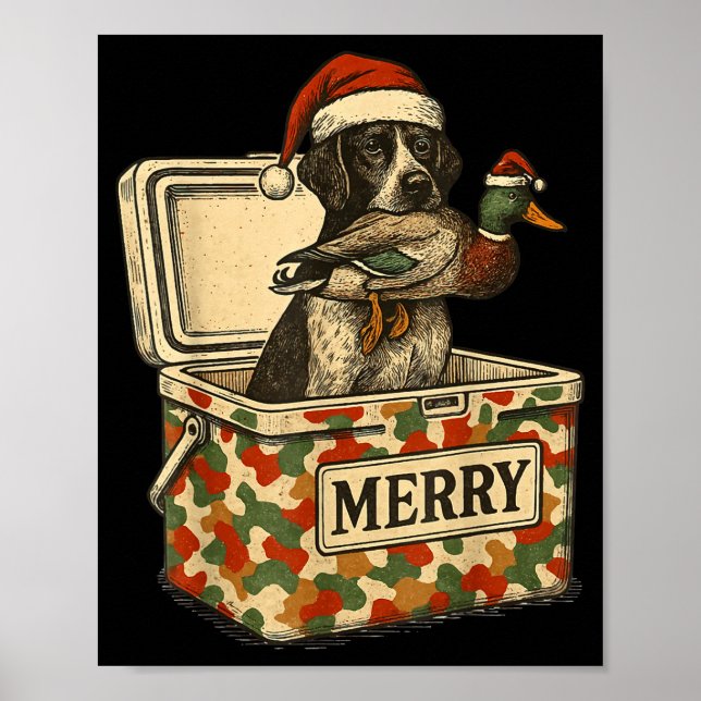 Hunter Dad Christmas Mallard Xmas Duck Lover Women Poster (Front)