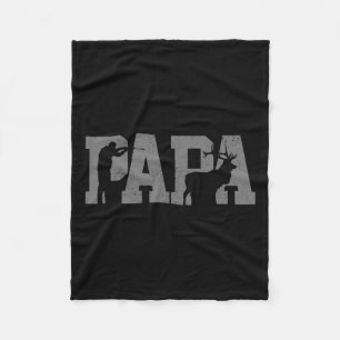 Hunter Dad Deer Father Father's Day Hunting Papa  Fleece Blanket