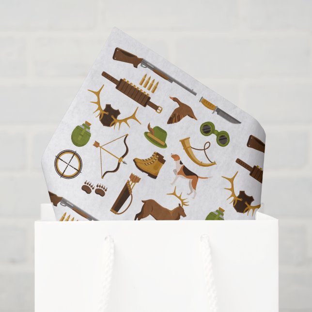 Hunter Decoupage Paper, Hunting Outdoor Tissue Paper (Gift Bag)