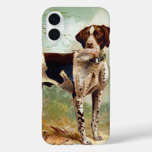 Hunter dog with bird in mouth iPhone 16 plus case