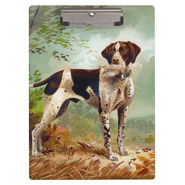 Hunter dog with bird in mouth clipboard (Front)