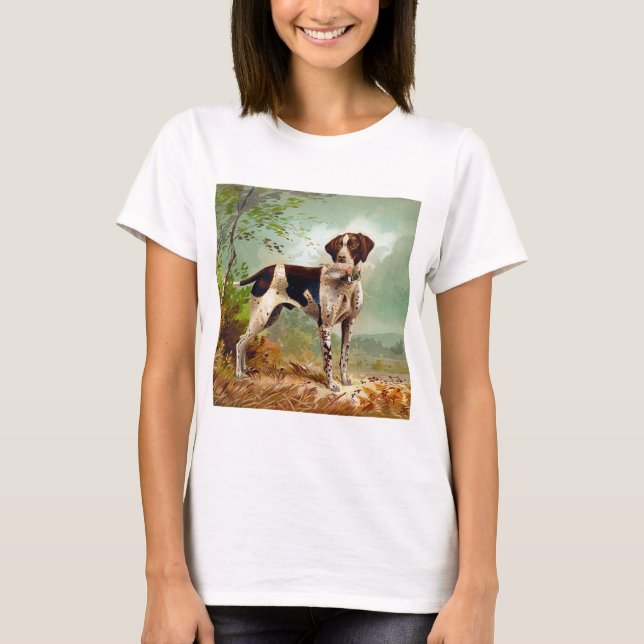 Hunter dog with bird in mouth T-Shirt (Front)