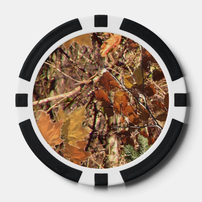 Hunter Forest Camouflage Painting Customise This Poker Chips (Front)