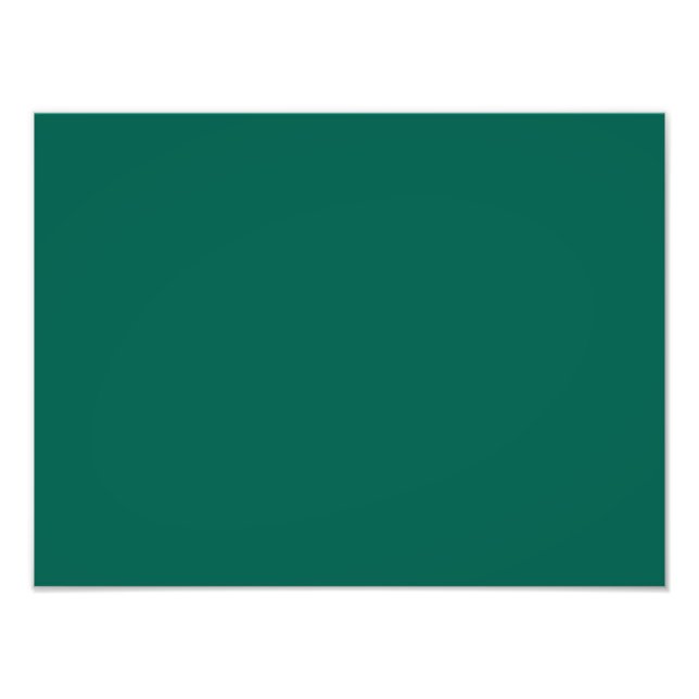 Hunter Forest Green Personalised Colour Background Photo Print (Front)