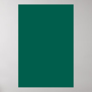Hunter Forest Green Personalized Color Background Poster