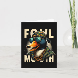 Hunter Fowl Mouth Duck Hunting Goose Hunt Funny Du Card