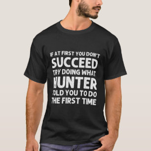 Hunter Gift Name Personalised Birthday Funny Chris T-Shirt