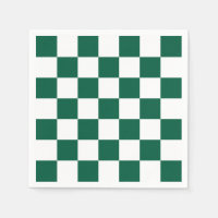 Hunter Green and White Chequered