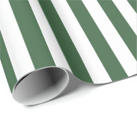 Hunter Green and White Stripe