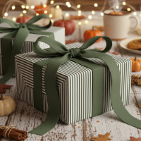 Hunter Green and White Stripes Pattern