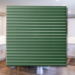 Hunter Green and White Thin Horizontal Striped Tile<br><div class="desc">Hunter Green and White Thin Horizontal Striped | Vintage and Elegant Design | Trendy Colour</div>