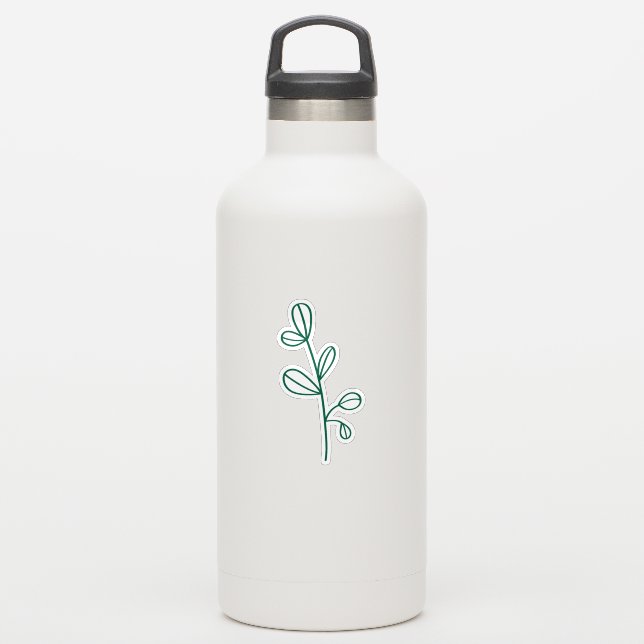 hunter green botanical vinyl (Waterbottle)