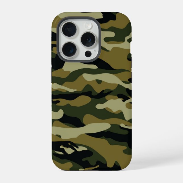 Hunter Green Camo iPhone Case (Back)