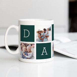 Hunter Green   Custom Daddy 5 Photo Collage Coffee Mug