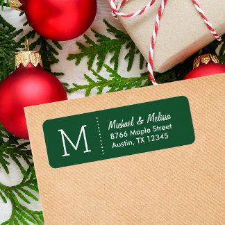 Hunter Green Custom Monogram
