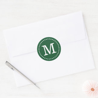 Hunter Green Custom Monogram Envelope Seal