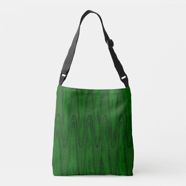 Hunter Green Design Crossbody Bag (Back)