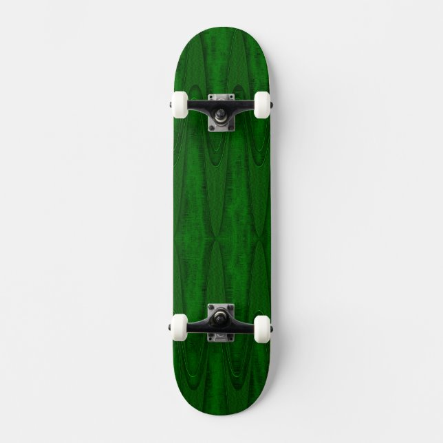Hunter Green Design Skateboard (Front)