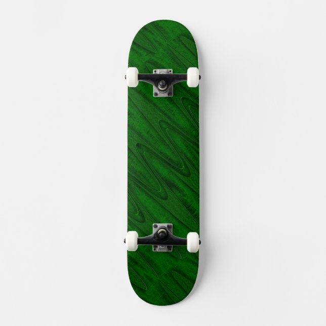Hunter Green Design Skateboard (Front)