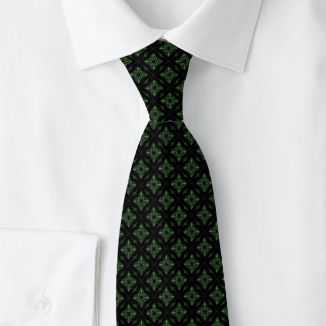 Hunter Green Diamond Starburst Tie (Creator Uploaded)