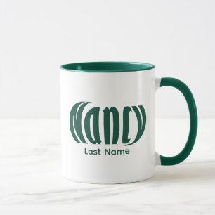 Hunter Green Elegant Personalised NANCY Mug