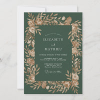 Hunter Green Glimmering Autumn Wedding