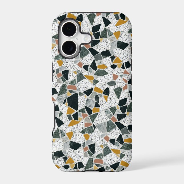 Hunter Green Gold and Black Speckled Terrazzo (Back)