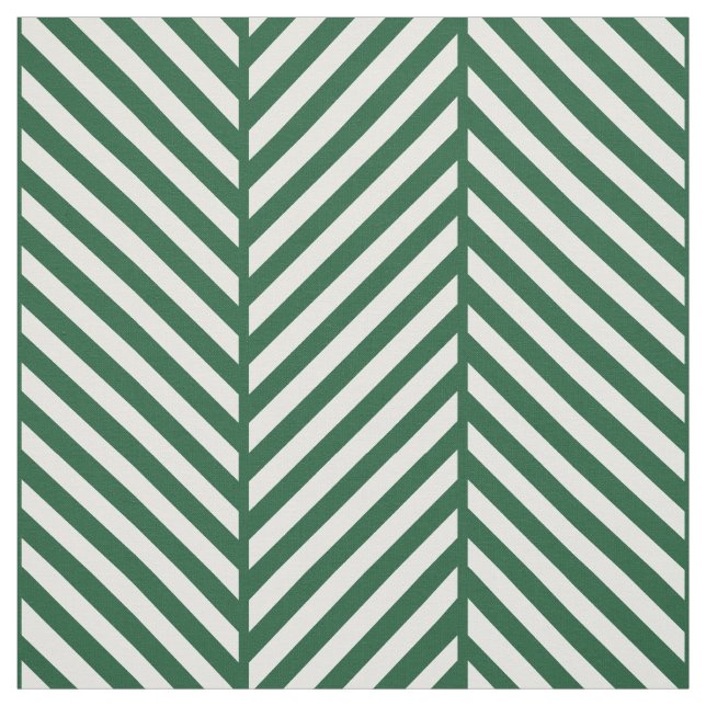 Hunter Green Herringbone Large Scale Fabric (Swatch)